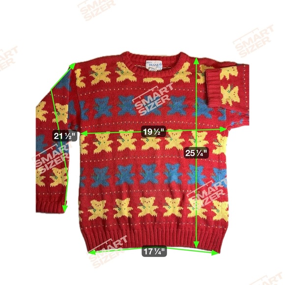 Vintage Deans of Scotland sweater. Teddy Bear motif‎ Ramie/Cotton blend. SZ Med - Picture 8 of 8